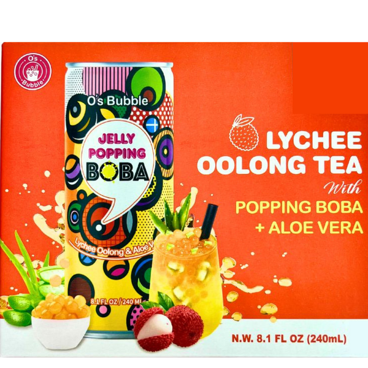 O'S BUBBLE Lychee Oolong Tea Can 240ml (BBD: 10/11/2025)