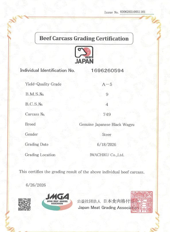 Premium A5 Japanese Wagyu Sirloin BMS 8-9 per pc  (1.8KG up)