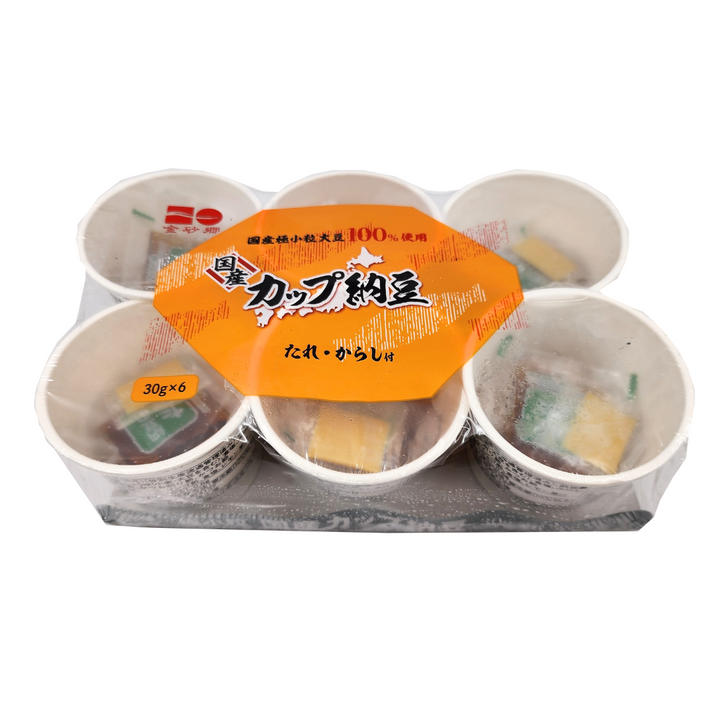 金砂郷 国産カップ納豆 180g (30g X 6個)