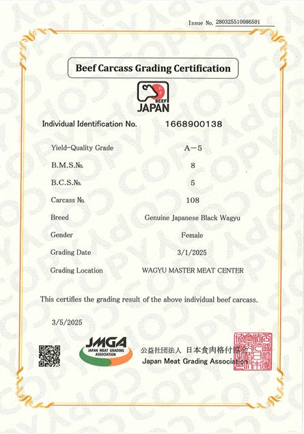 Premium A5 Japanese Wagyu Sirloin Block – 3KG (BMS 8-9, Certified Grade)