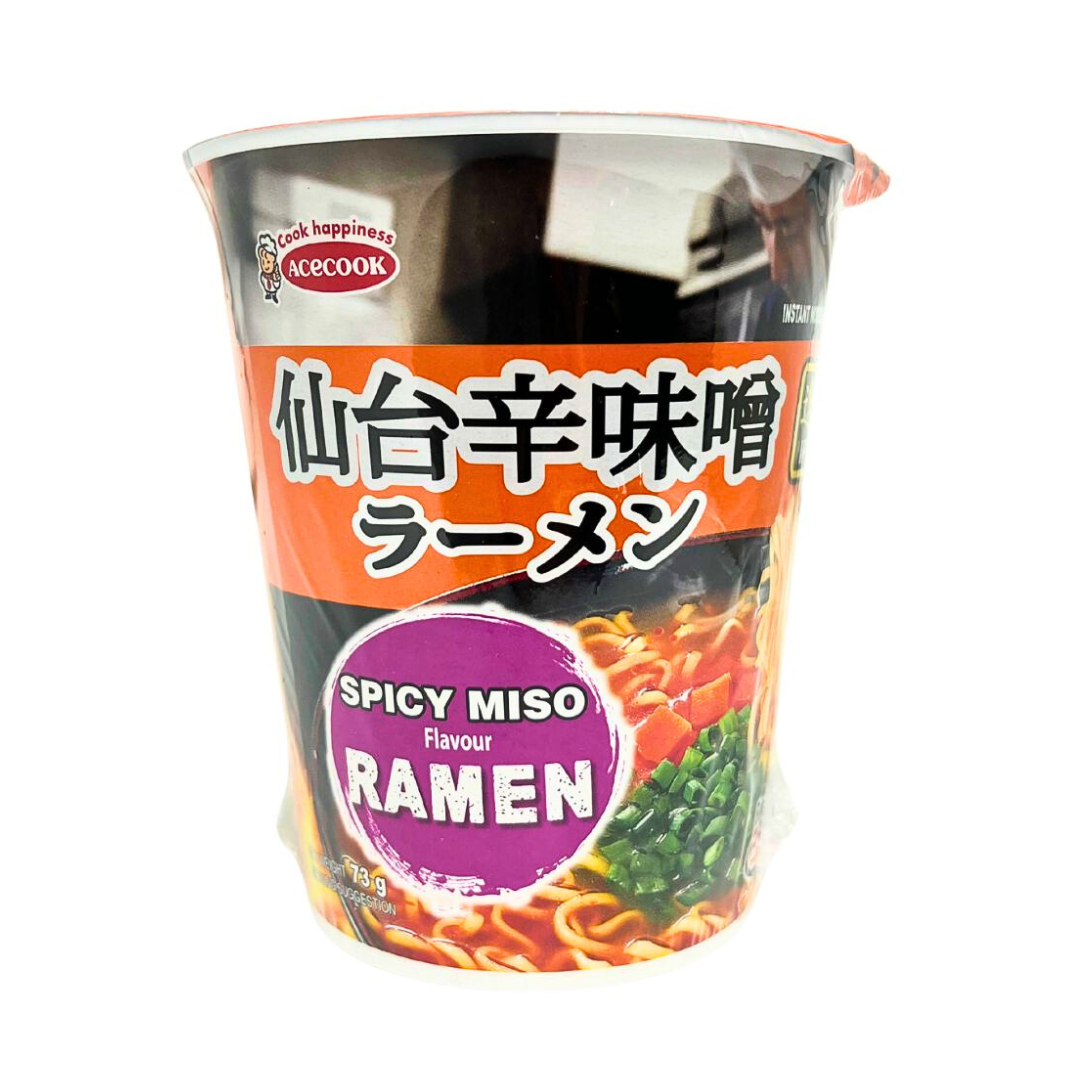 ACECOOK Sendai Spicy Miso Cup Ramen 73g