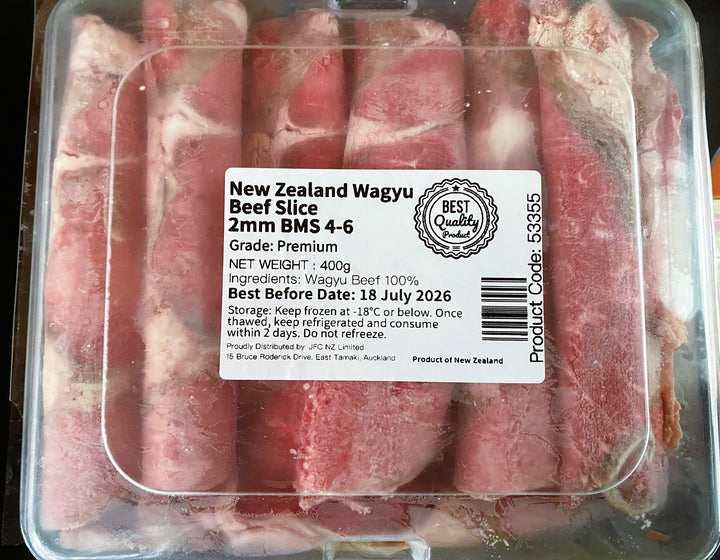 Frozen NZ Wagyu Beef Slice 2mm 400g BMS4-6