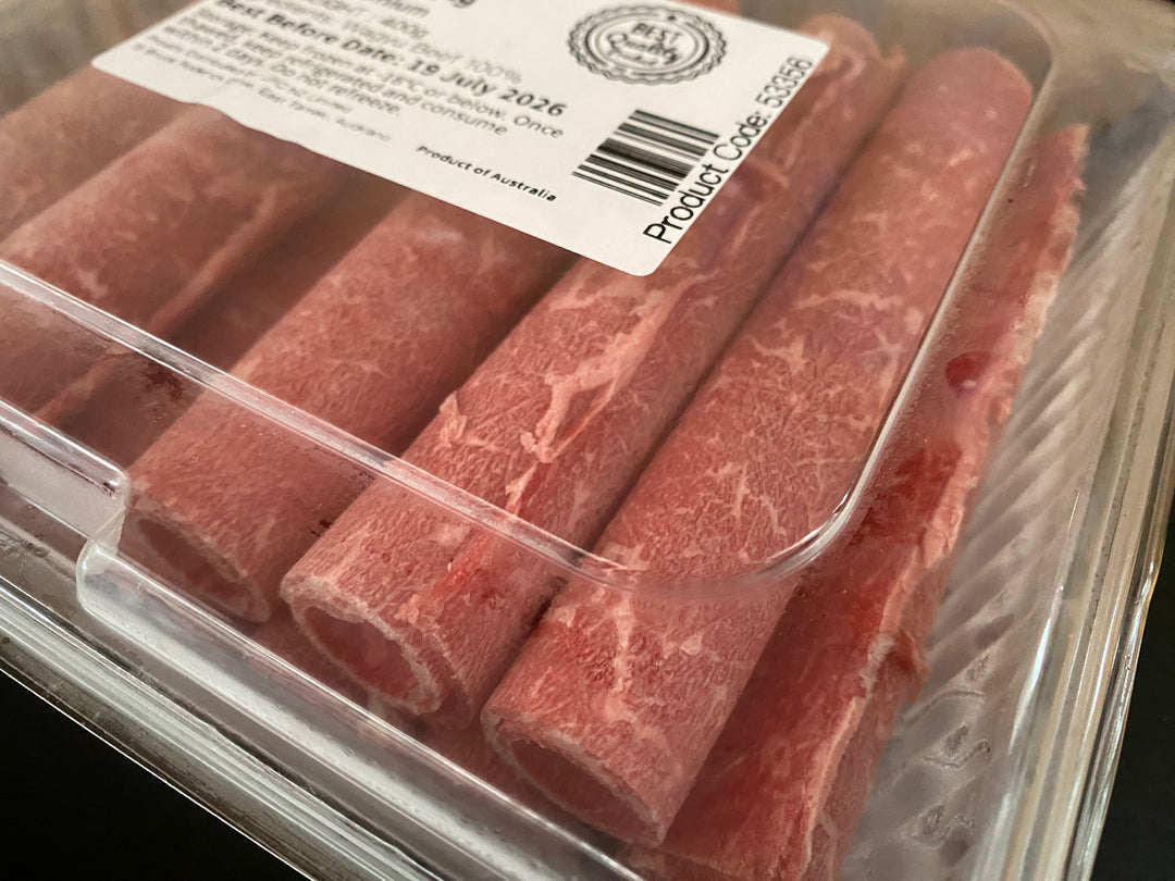 Frozen AU Wagyu Beef Slice 2mm 400g  BMS7-9