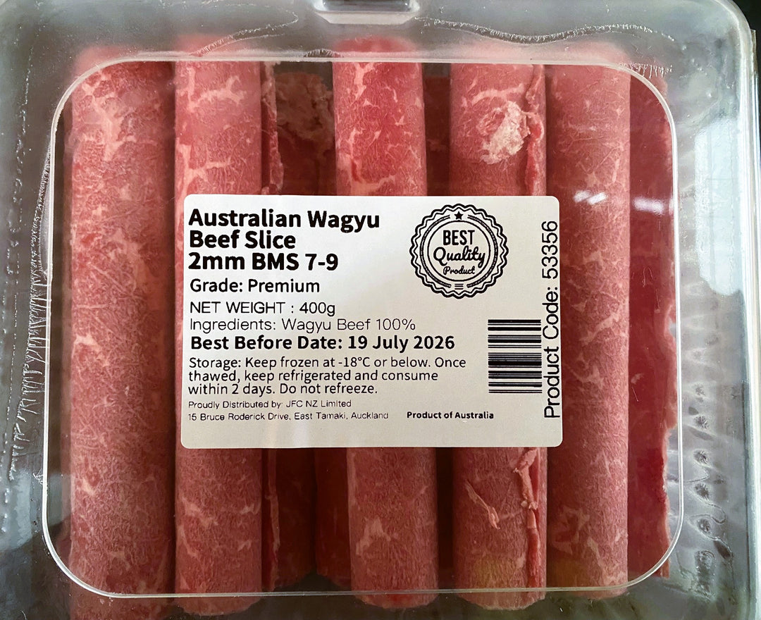 Frozen AU Wagyu Beef Slice 2mm 400g  BMS7-9