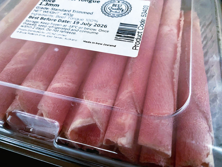 Frozen Beef Tongue Slice (standard trimmed) 400g