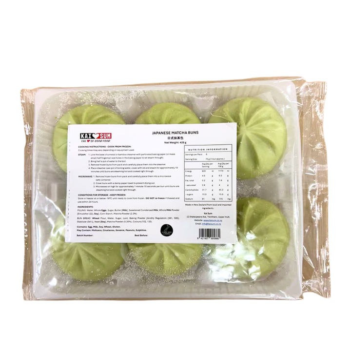 Japanese Matcha Buns 70g x 6pc 420g