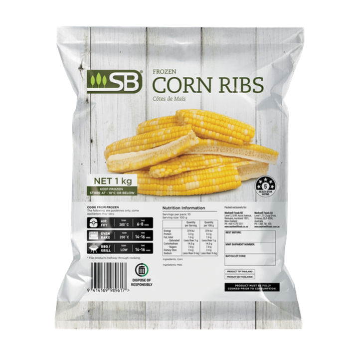 Frozen Plain Corn Ribs 1kg