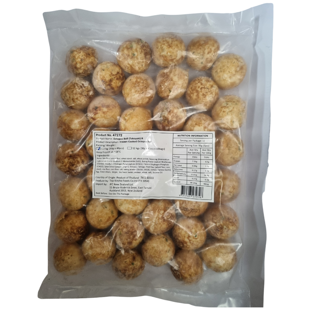 takoyaki KAIKO×JIANYESAVE #JIANYE-1 Frozen J-Basket Takoyaki Fried Octopus Balls 480g (16 pieces